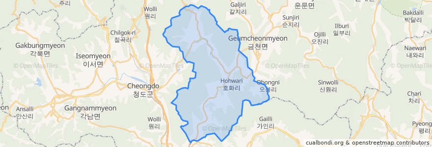 Mapa de ubicacion de 매전면.