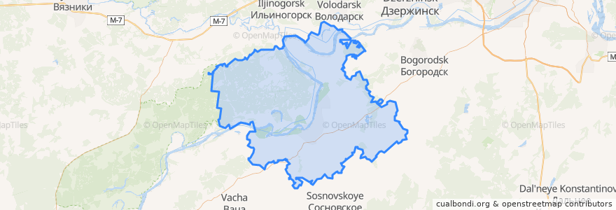 Mapa de ubicacion de Павловский муниципальный округ.