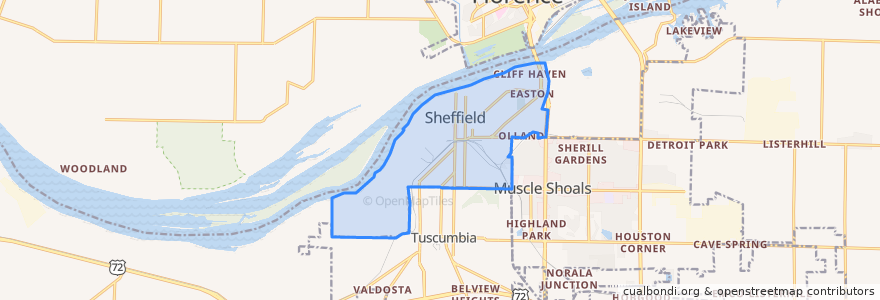 Mapa de ubicacion de Sheffield.