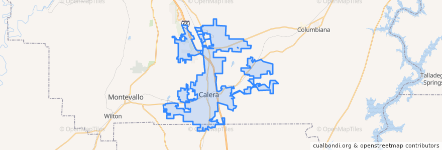 Mapa de ubicacion de Calera.