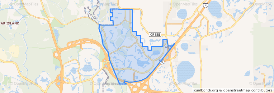 Mapa de ubicacion de Lake Buena Vista.