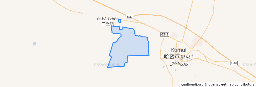 Mapa de ubicacion de 兵团红星二场 قىزىليۇلتۇز 2-دېھانچىلىق مەيدانى.