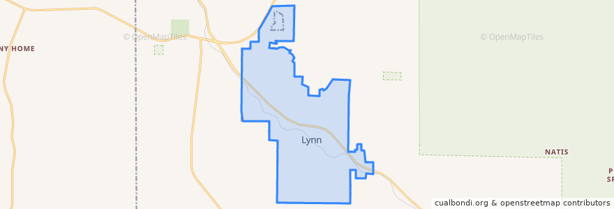 Mapa de ubicacion de Lynn.