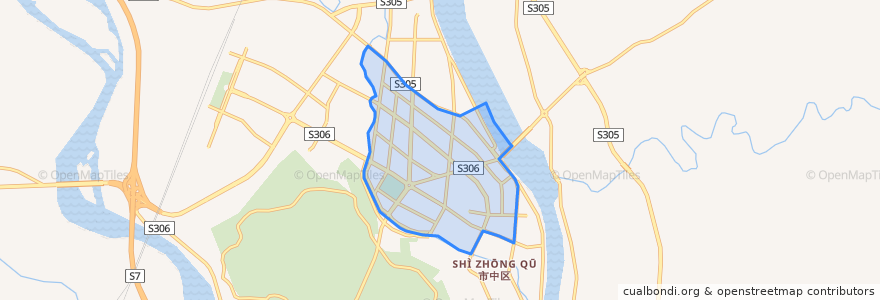 Mapa de ubicacion de Baiyang Subdistrict.