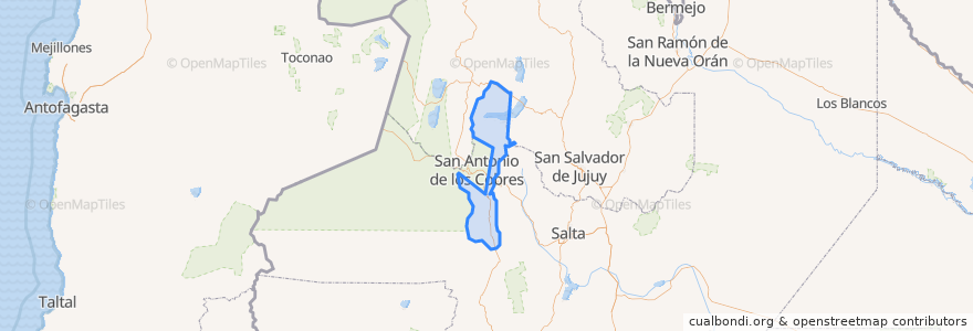 Mapa de ubicacion de Municipio de La Poma.