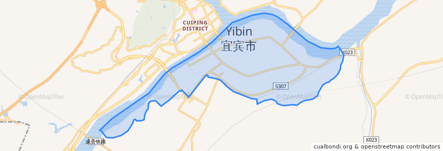 Mapa de ubicacion de 南岸街道.