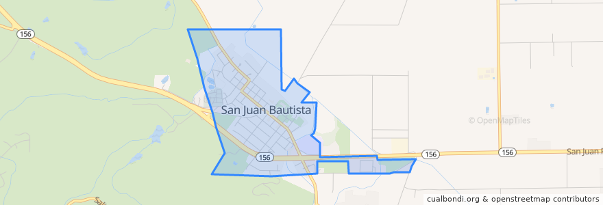 Mapa de ubicacion de San Juan Bautista.