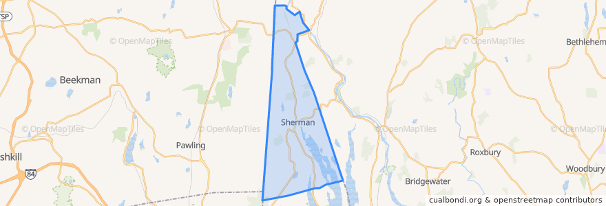 Mapa de ubicacion de Sherman.