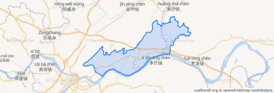 Mapa de ubicacion de Shaping Subdistrict.