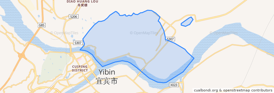 Mapa de ubicacion de 白沙湾街道.