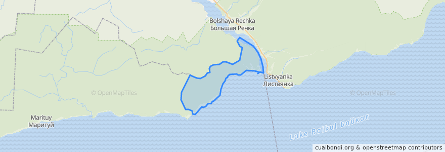 Mapa de ubicacion de Портбайкальское сельское поселение.