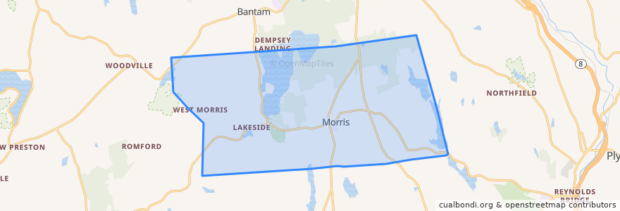 Mapa de ubicacion de Morris.