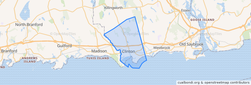 Mapa de ubicacion de Clinton.