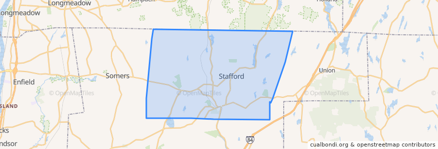 Mapa de ubicacion de Stafford.