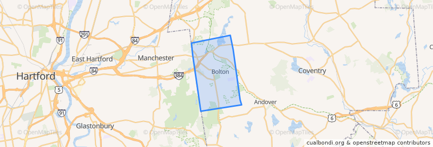 Mapa de ubicacion de Bolton.