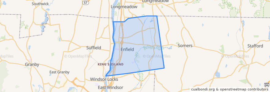 Mapa de ubicacion de Enfield.