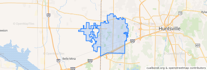 Mapa de ubicacion de Madison.