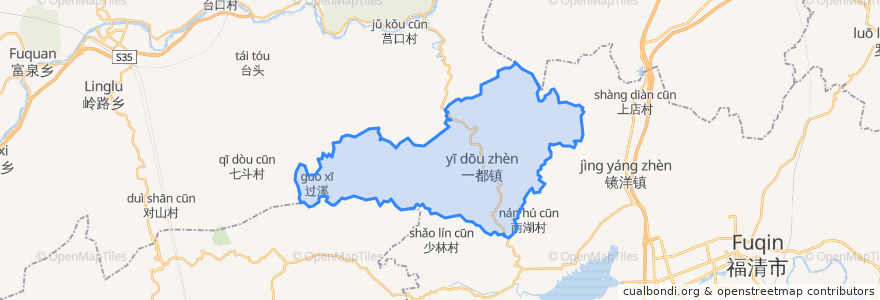 Mapa de ubicacion de 一都镇.