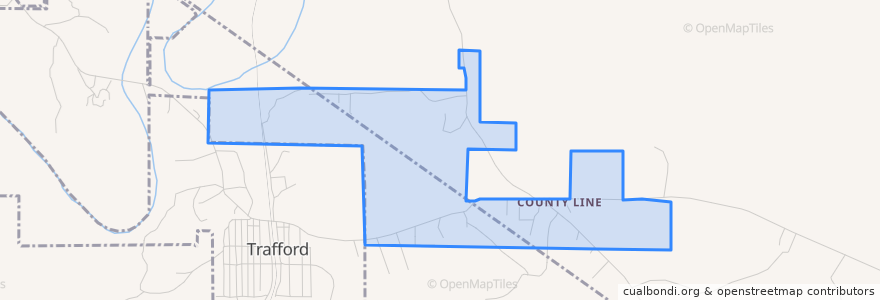 Mapa de ubicacion de County Line.