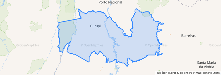 Mapa de ubicacion de Região Geográfica Intermediária de Gurupi.