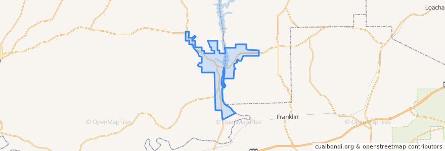 Mapa de ubicacion de Tallassee.