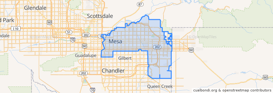 Mapa de ubicacion de Mesa.