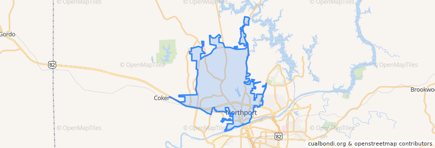 Mapa de ubicacion de Northport.