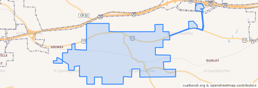 Mapa de ubicacion de Coaling.