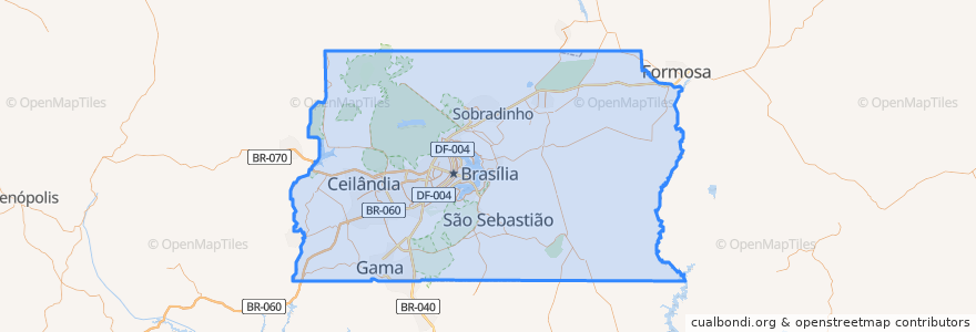 Mapa de ubicacion de Região Geográfica Imediata do Distrito Federal.