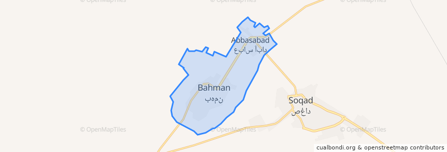 Mapa de ubicacion de دهستان بهمن.