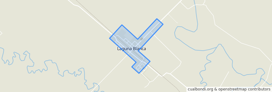 Mapa de ubicacion de Laguna Blanca.