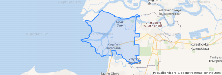 Mapa de ubicacion de Кагальницкое сельское поселение.