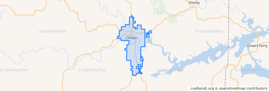 Mapa de ubicacion de Clinton.