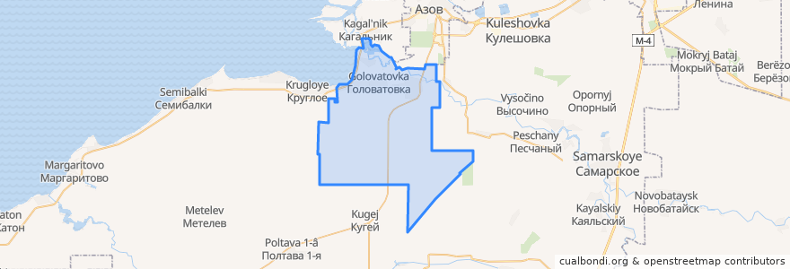 Mapa de ubicacion de Пешковское сельское поселение.