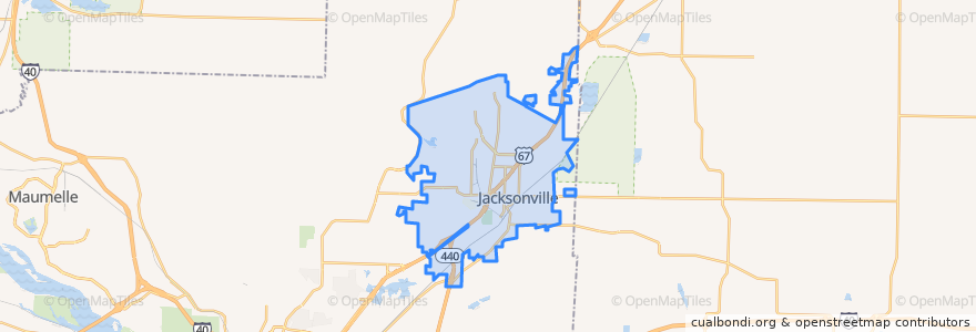 Mapa de ubicacion de Jacksonville.