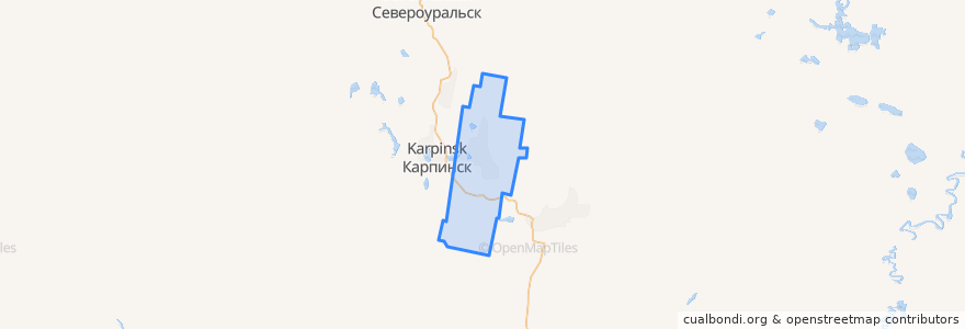 Mapa de ubicacion de городской округ Краснотурьинск.