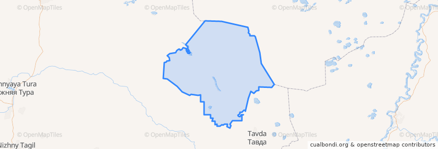 Mapa de ubicacion de Taborinsky District.