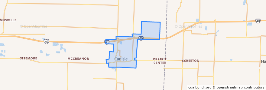 Mapa de ubicacion de Carlisle.