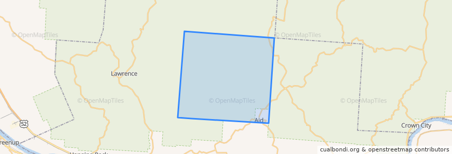 Mapa de ubicacion de Aid Township.