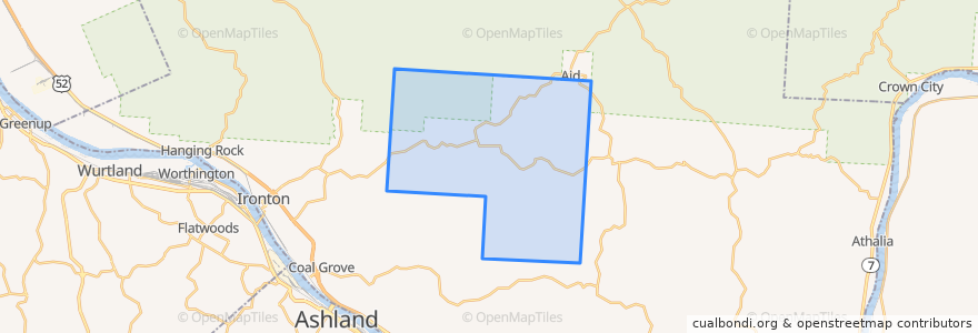 Mapa de ubicacion de Lawrence Township.