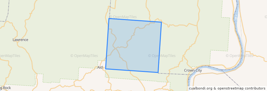 Mapa de ubicacion de Mason Township.