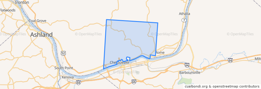 Mapa de ubicacion de Union Township.