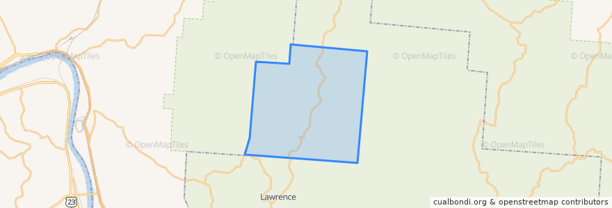 Mapa de ubicacion de Decatur Township.