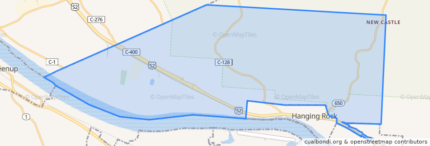 Mapa de ubicacion de Hamilton Township.