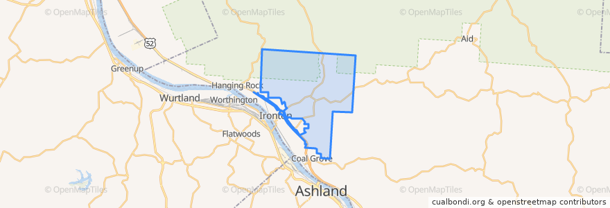 Mapa de ubicacion de Upper Township.