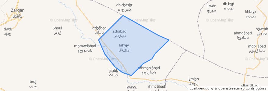 Mapa de ubicacion de دهستان امام‌زاده علی.