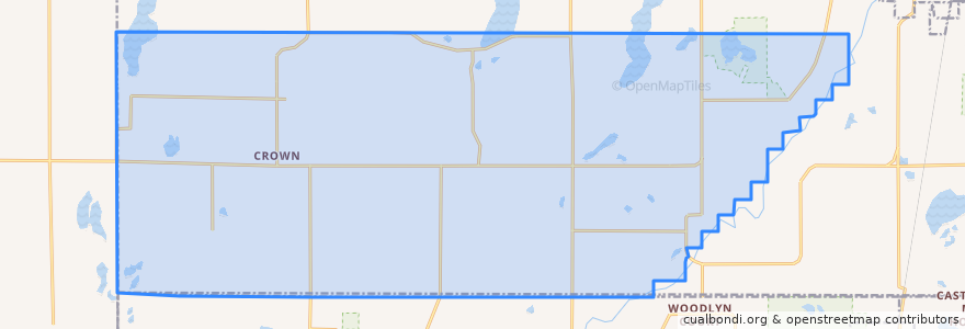 Mapa de ubicacion de Stanford Township.