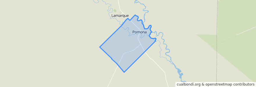 Mapa de ubicacion de Municipio de Pomona.