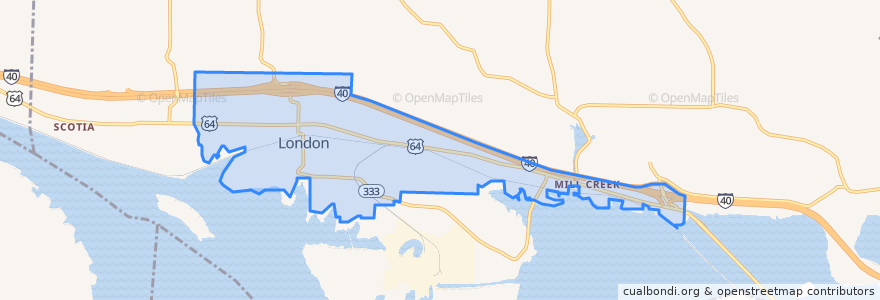 Mapa de ubicacion de London.