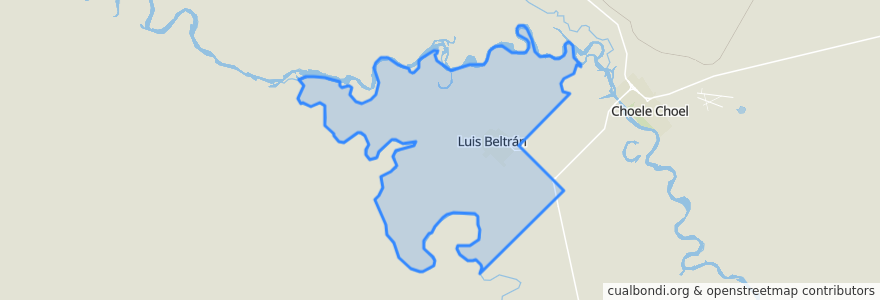 Mapa de ubicacion de Municipio de Fray Luis Beltrán.